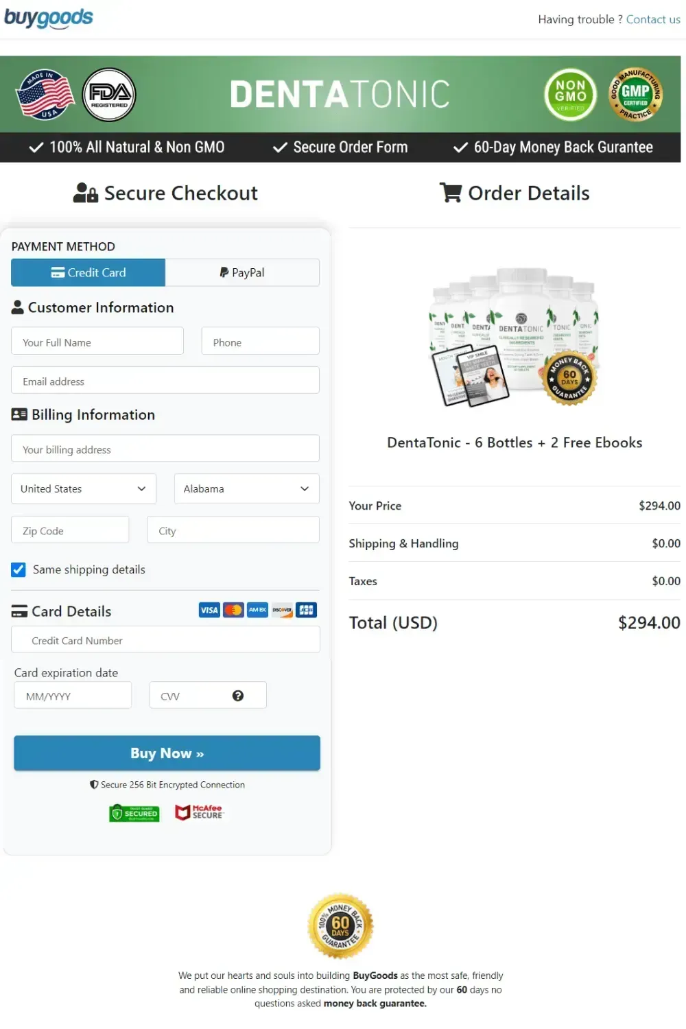dentatonic-secure-checkout-page
